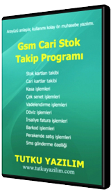 Gsm Cari Stok Takip Programı